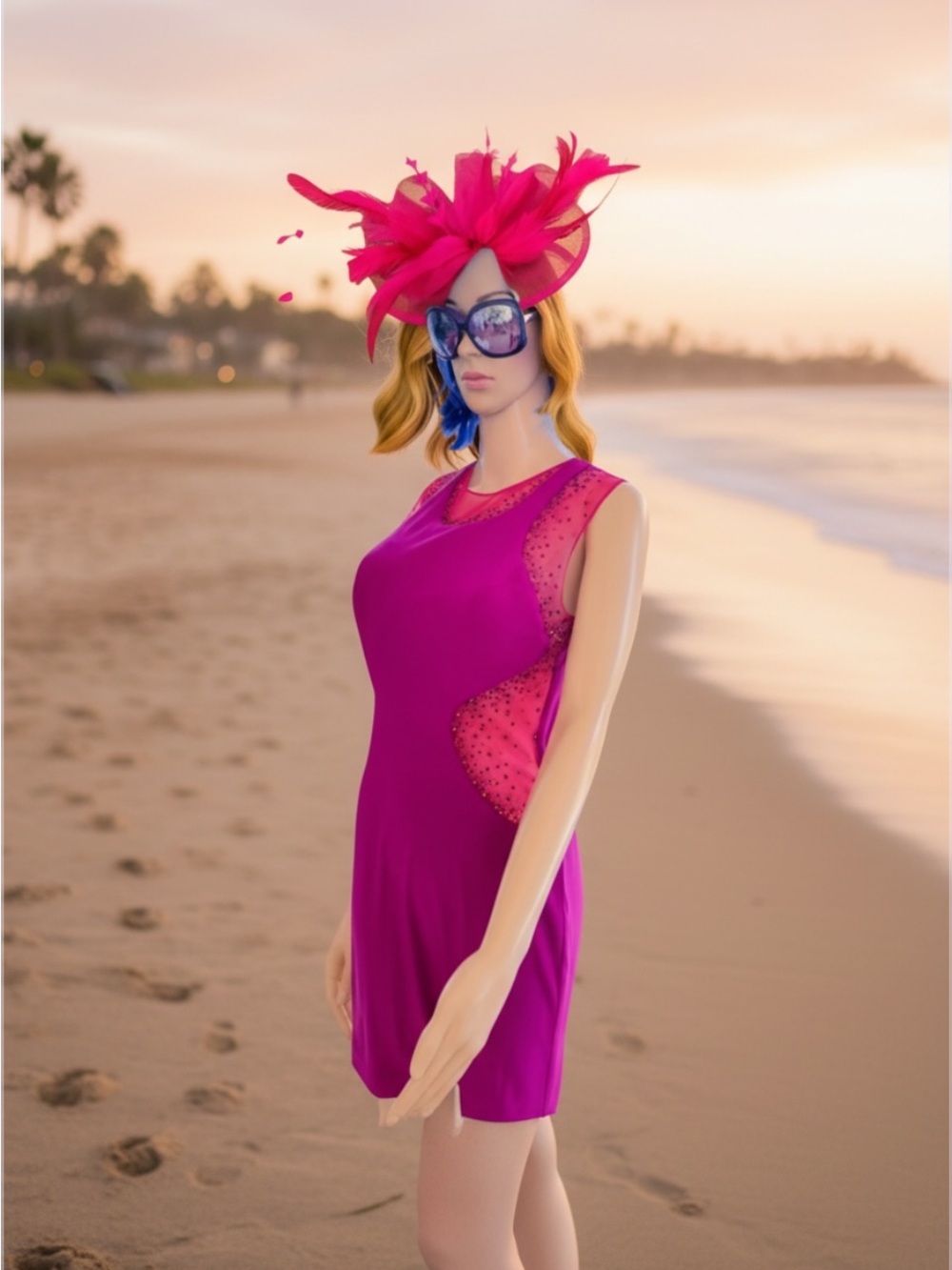 Mon Cheri Fuchsia Formal Evening Party Dress